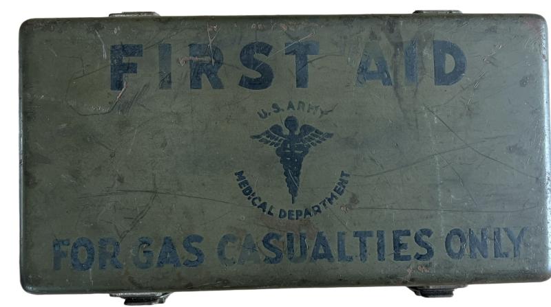 U.S. Vehicle First Aid Kit For Gas Casualties - Nice Used Condition