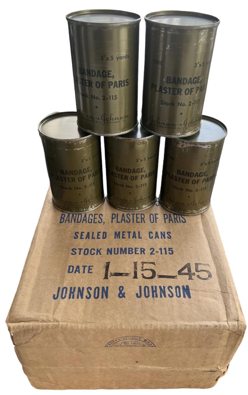 U.S. Army Canned Bandages Johnson & Johnson - Unissued Condition