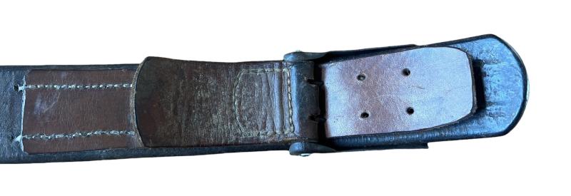 WH (HEER) Belt Buckle And Leather Belt - Nice Used Condition