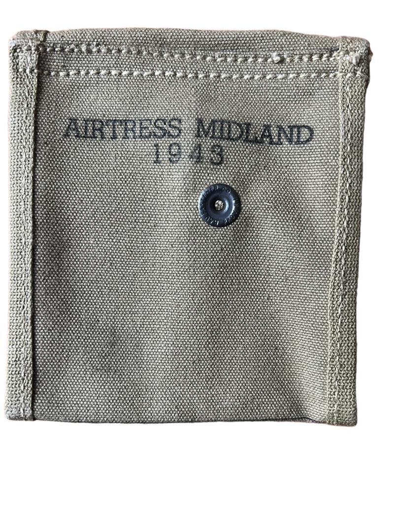 U.S. M1 Carbine Double Pocket Magazine Pouch Airtress Midland 1943 - Nice Used Condition