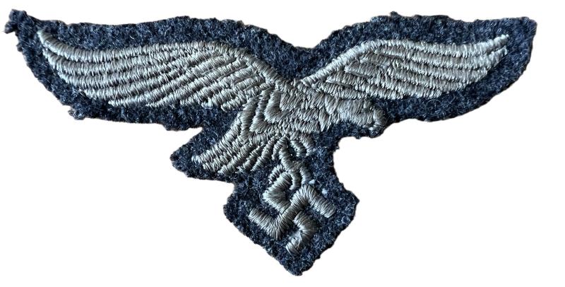 WH (Luftwaffe) 'standard-issue'-pattern breast-eagle (ie. 'Brustadler für Mannschaften u. Uffz. der Luftwaffe') - Nice Used Condition
