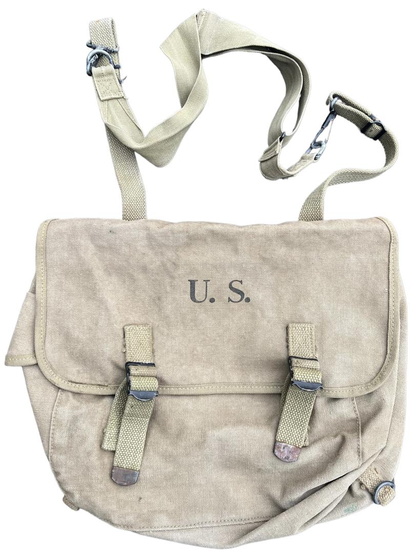 U.S. M1936 Musset Bag 1943 And Carrying Sling  - Nice Used Condition