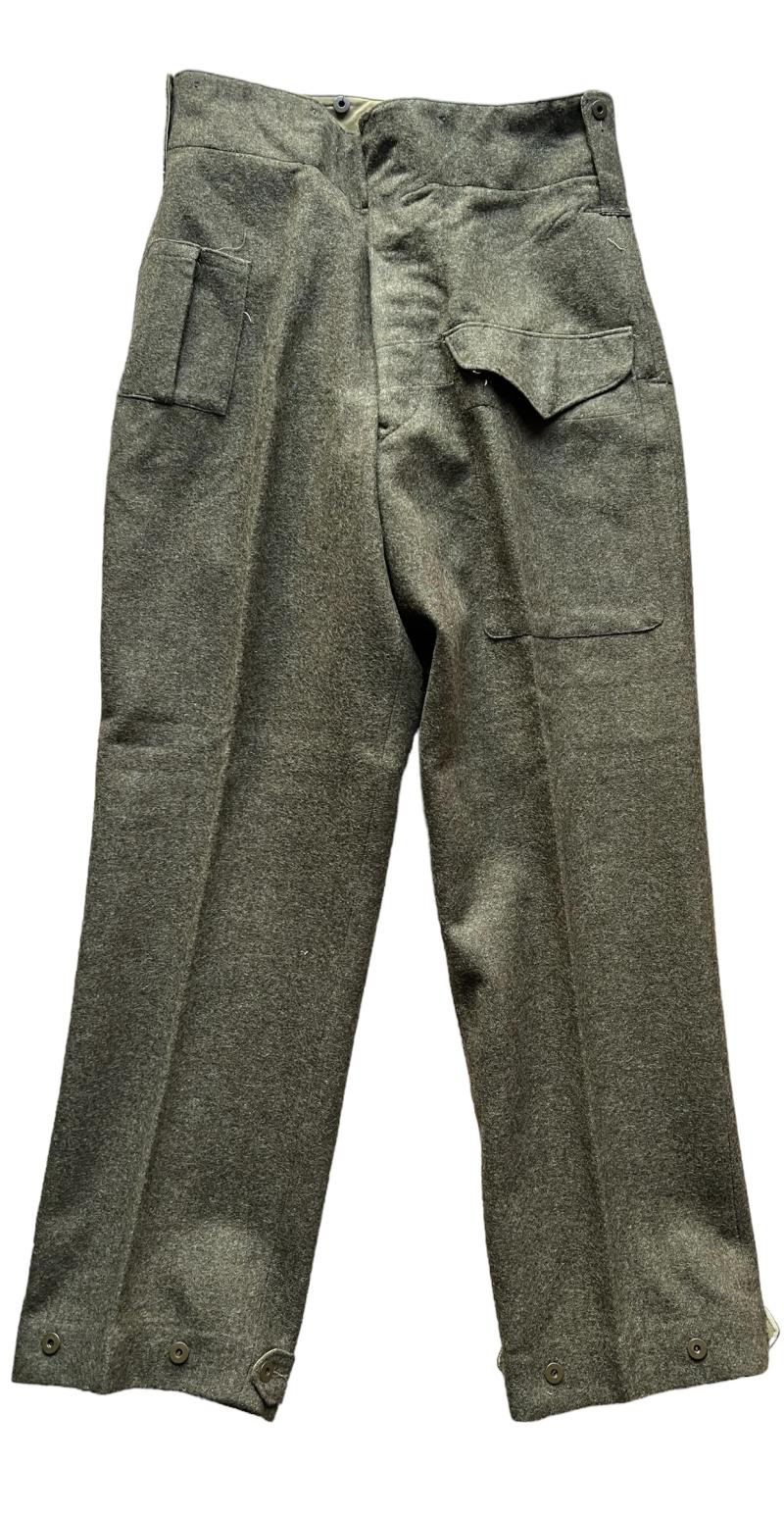 Canadian Battle Dress Trousers 1945 Dated size 15 - Unissued Condition i.e. Stone Mint