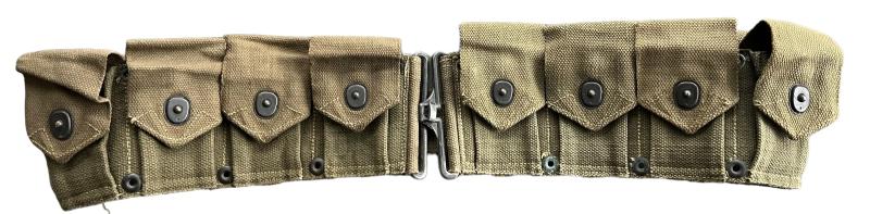 U.S. M1932 i.e. M1 Garand Cartridge Belt 1943 OD Green Rare - Nice Used Condition