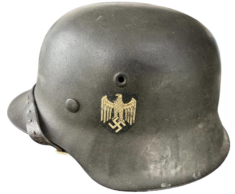 WH (Heer) M42 SD Combat Helmet - Nice Used Condition