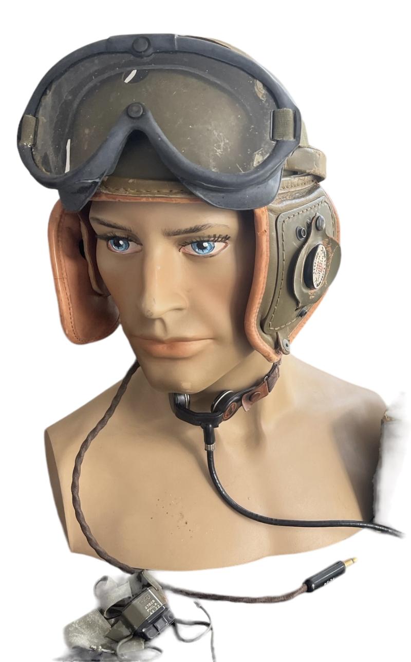 U.S. Tank i.e. Crash Helmet Complete With Earphones And Goggles -Unussed Condition