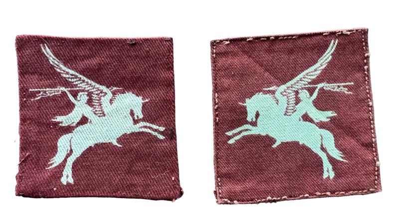 British Airborne Printed Non Matching Pegasus Formation Patches - Nice Used-Condition