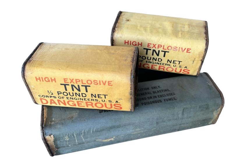 U.S. (Airborne) Two Pound & Two Half Pound TNT Bars (Empty) - Set of Four