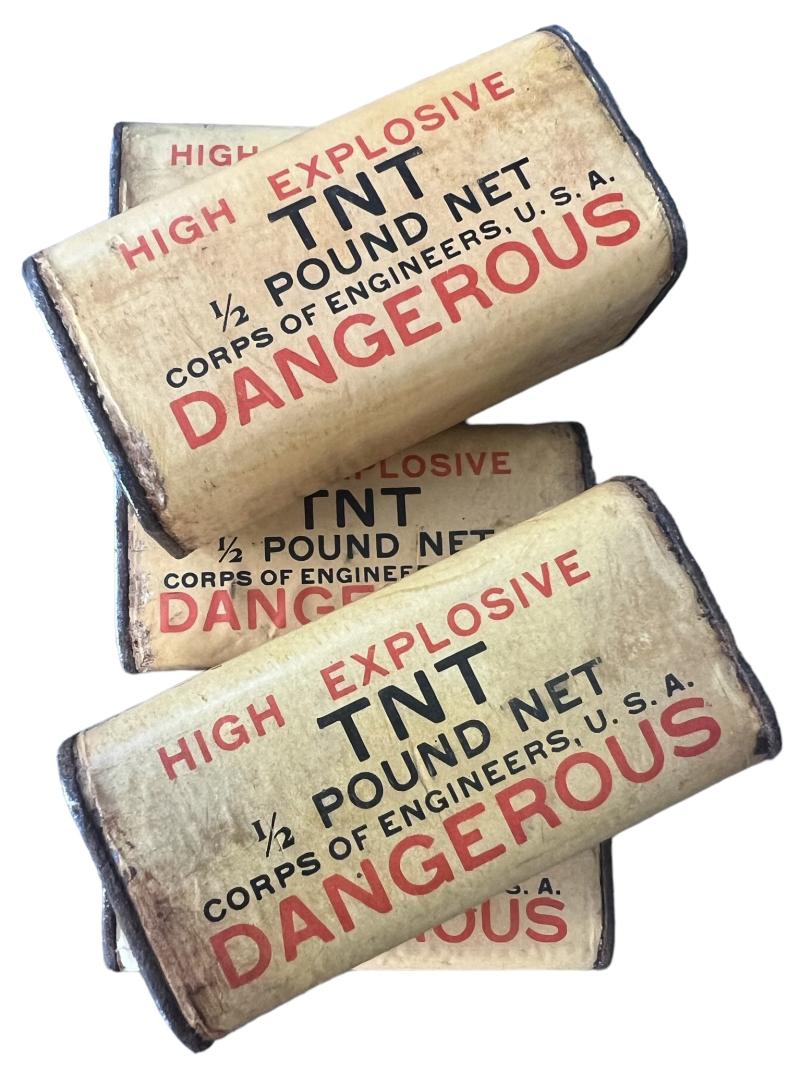 U.S. (Airborne) Half-Pound TNT Bars (Empty) - Set of Five