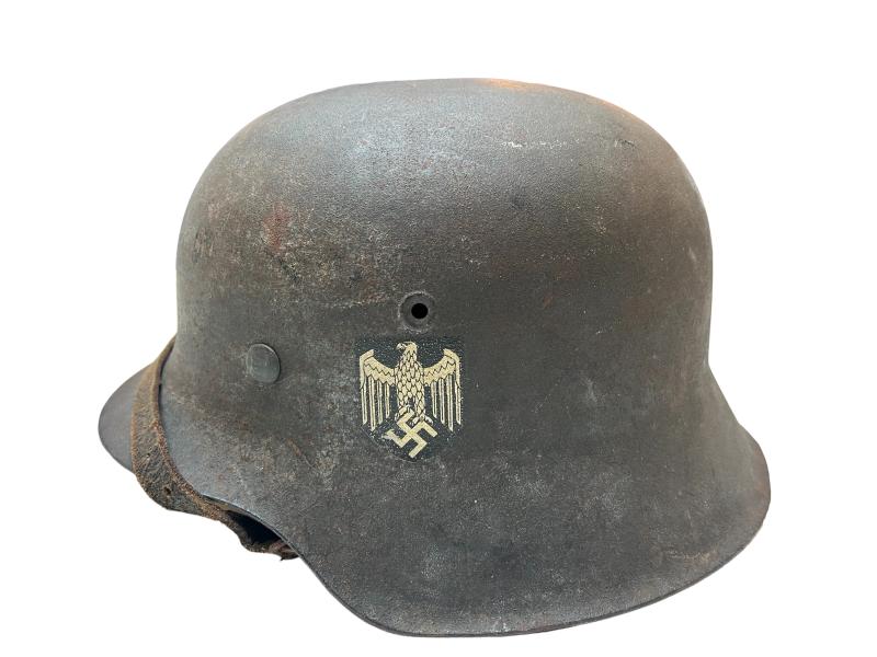WH (HEER) M42 Single Decal Helmet - Nice Used Condition