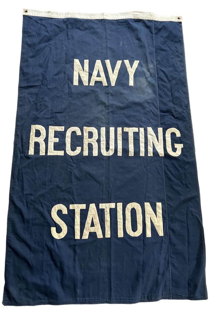 U.S. Navy Recruiting Station Banner - Nice Used Condition