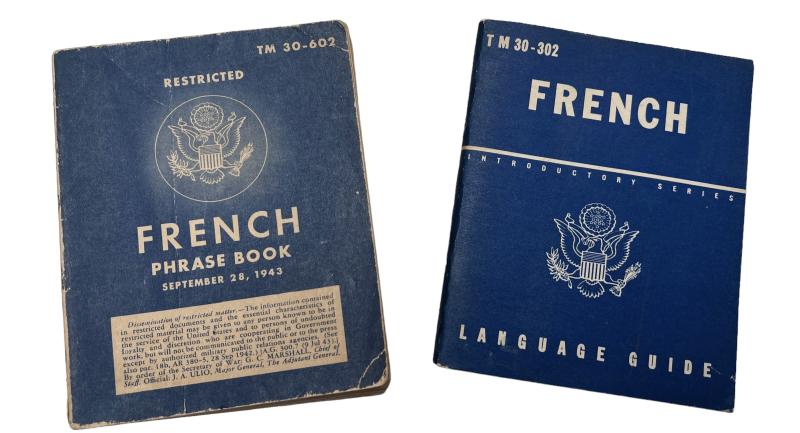 U.S. Army French Language Guides TM-30-302 & 30-602 - Nice Used Condition