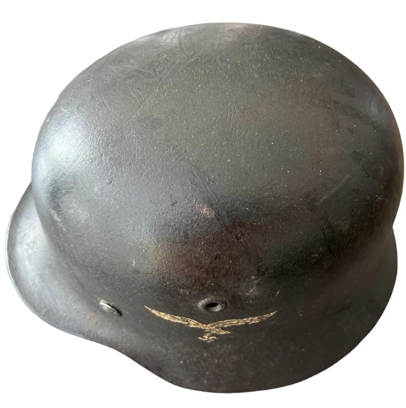 WH (Luftwaffe) M40 Single Decal Combat Helmet (Stahlhelm M40) - Nice Used Condition