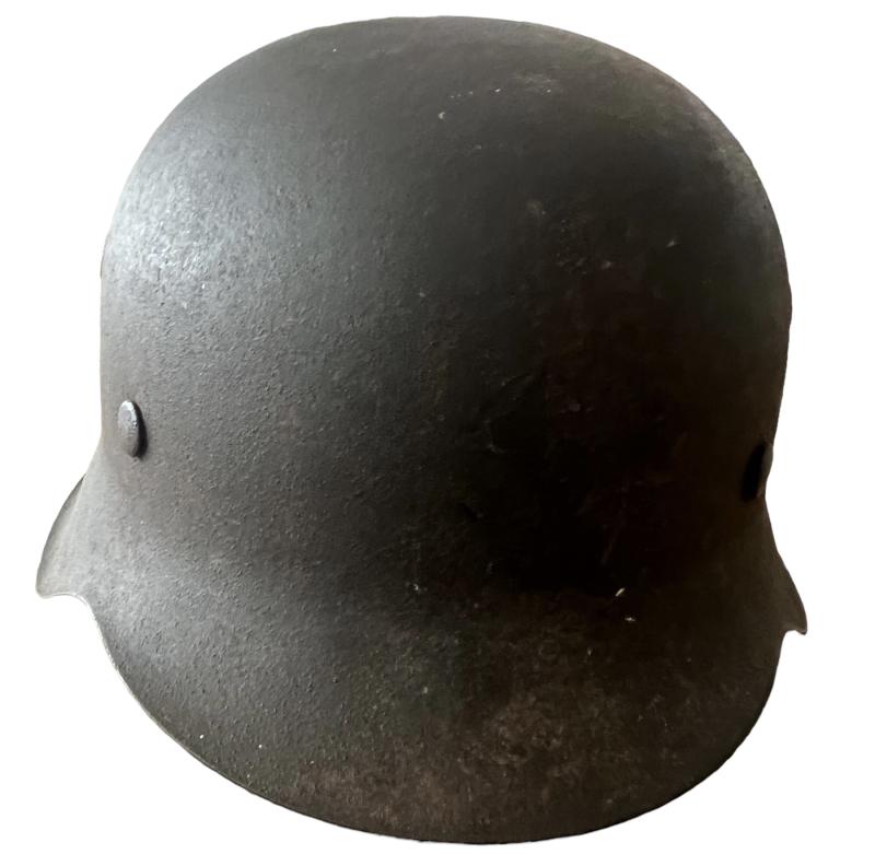 Wehrmacht (Heer) M42 Single Decal Combat Helmet (Stahlhelm M42) - Nice Used Condition