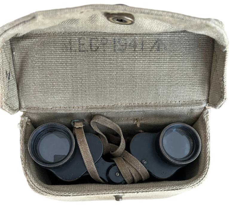 British 1937 Pattern Binocular Case 1941 And Binoculars 1943 - Nice Used Condition