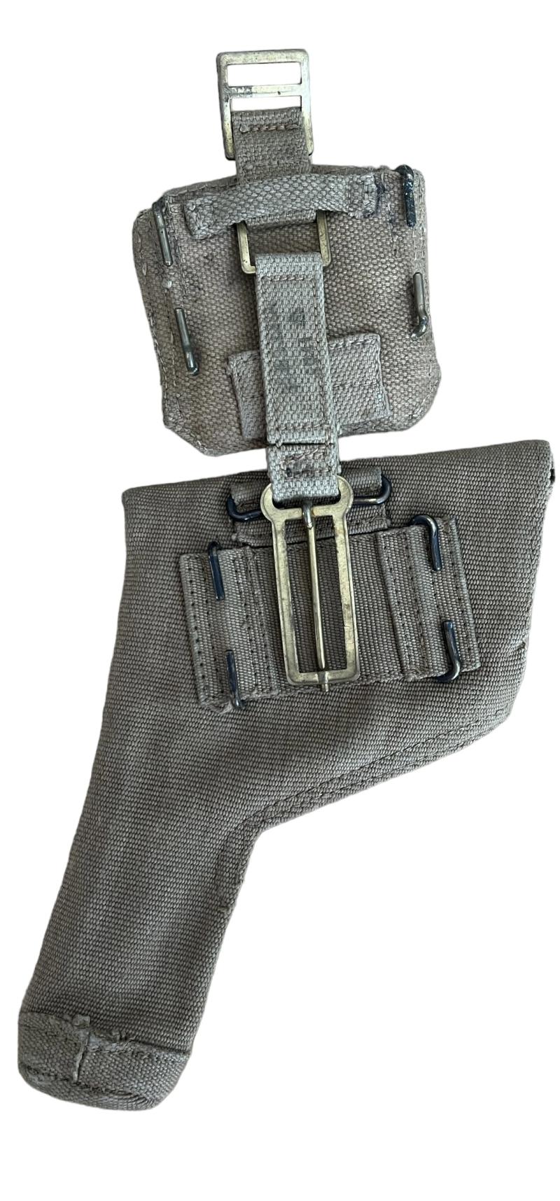 British 1937 Pattern Pistol Holster and Ammunition Pouch - Nice Used Condition