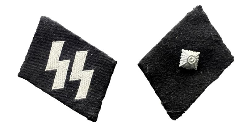 Pair Off Waffen-SS Collar Tabs - Nice Used Condition