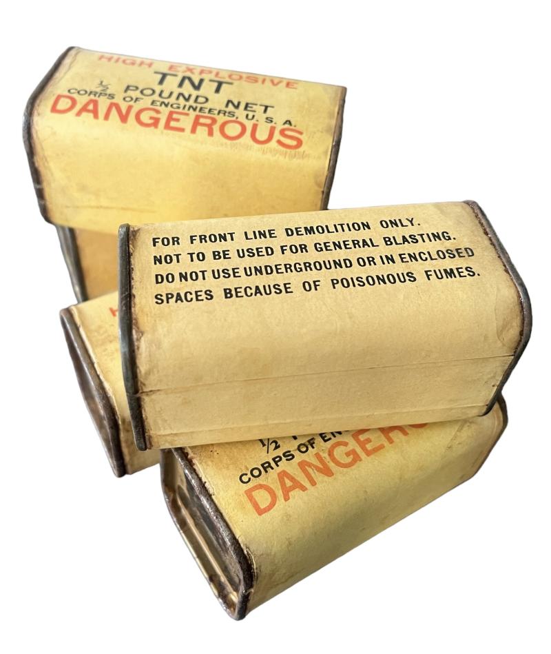 U.S. (Airborne) Half-Pound TNT Bars (Empty) - Set of Five