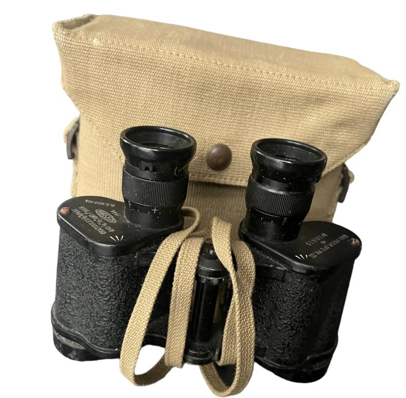 British 1937 Pattern Binocular Case & Binoculars - Mint Condition