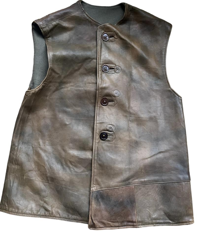 British Camouflaged Leather Jerkin 1942 - Mint Condition