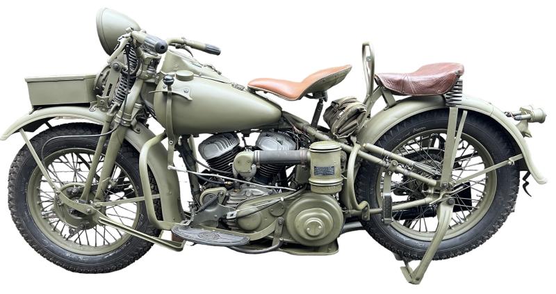 Canadian National Defense Harley-Davidson Motorcycle 1942 Model 42WLC Engine Number 42WLC22311