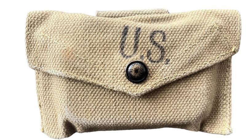 U.S. M1942 First Aid Pouch British Made With Contents - Nice Used Condition