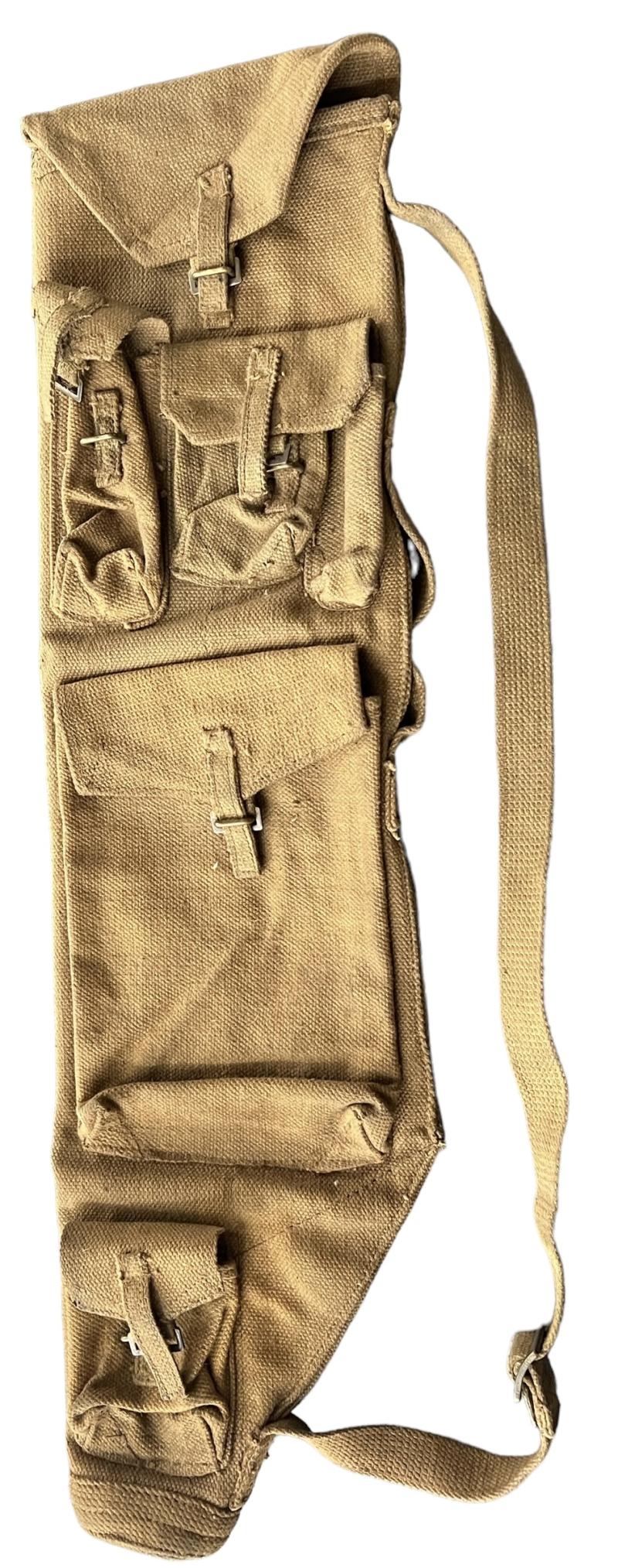 British 1937 Pattern Webbing Bren Gun Spare Barrel Bag - Nice Used Condition