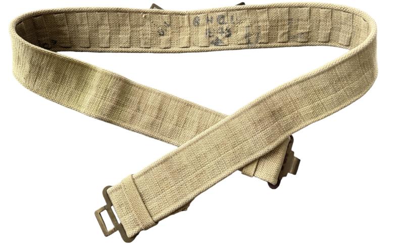 British 1937 Pattern Webbing Belt 1943 - Nice Used Condition