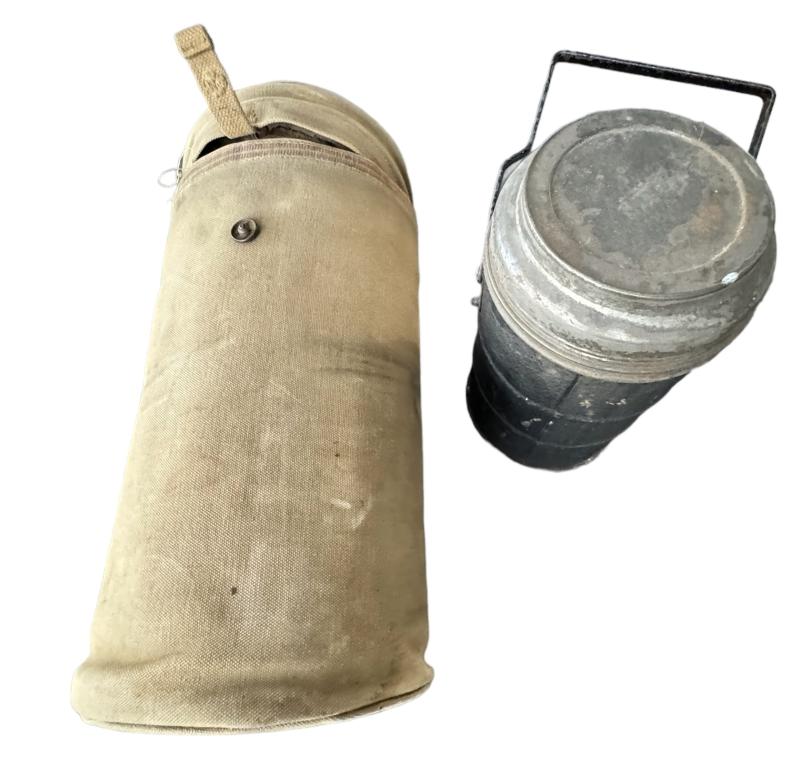 British (Airborne) Thermos Flask And Webbing Carrier - Nice Used Condition