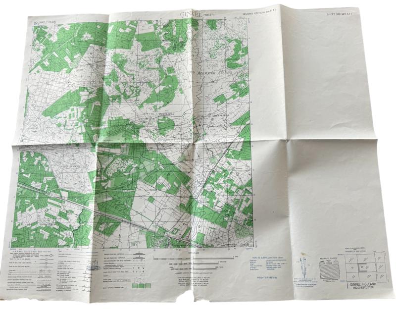 British Map Of Airborne Dropzone Ginkelse Heide - Nice Used Condition