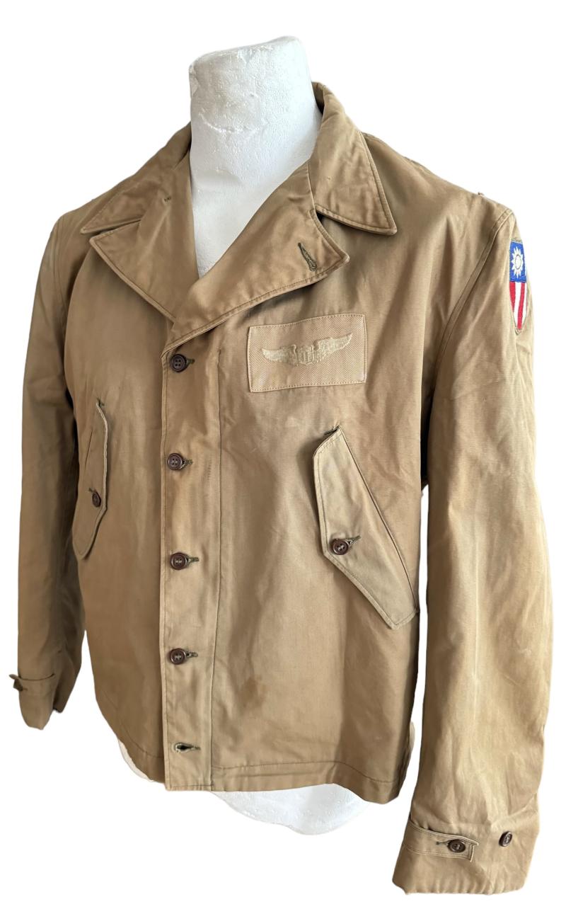 Rare U.S. M1941 1st Model Jacket To Pilot In Pacific Theatre of Operations With Blood Chit - Nice Used Condition