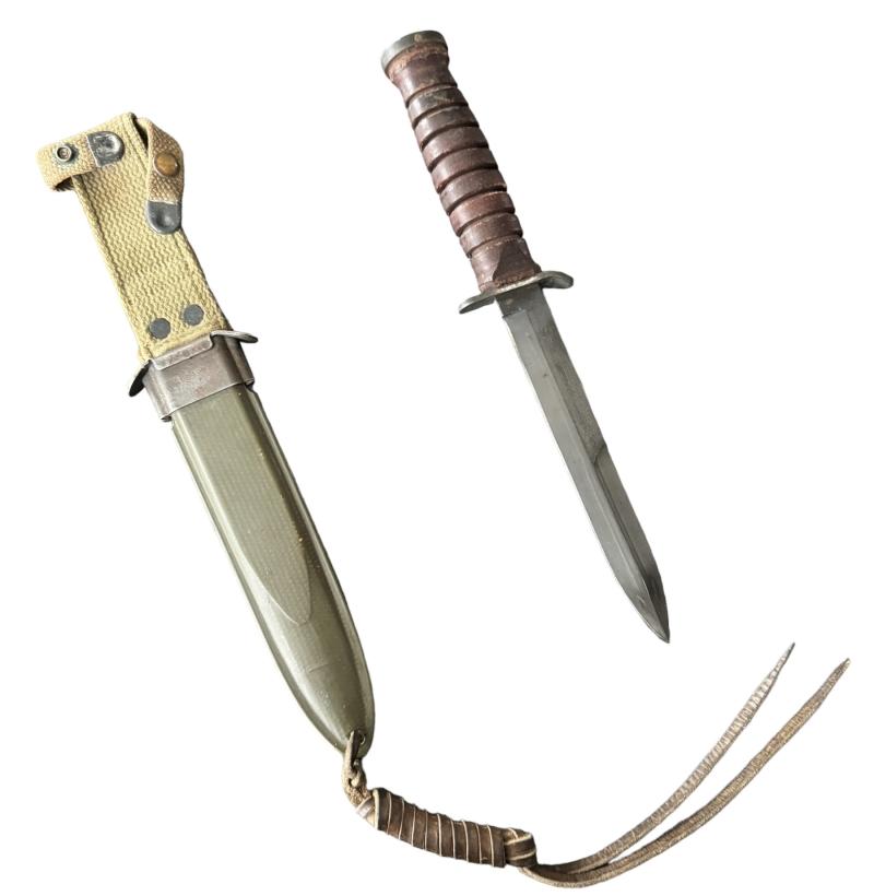 U.S. 3rd Model M3 Trench Knife and M8 Scabbard Makers Marked 