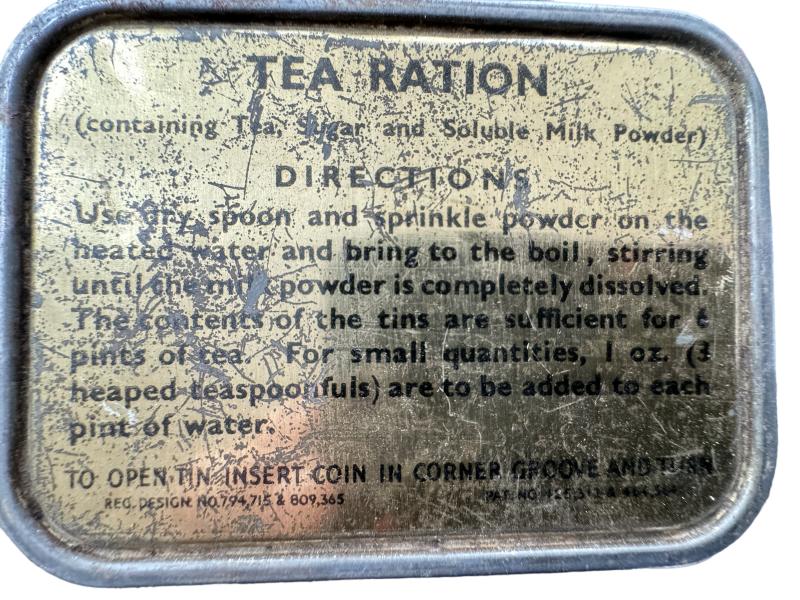 British Army Tea Ration Tin - Nice Used Condition