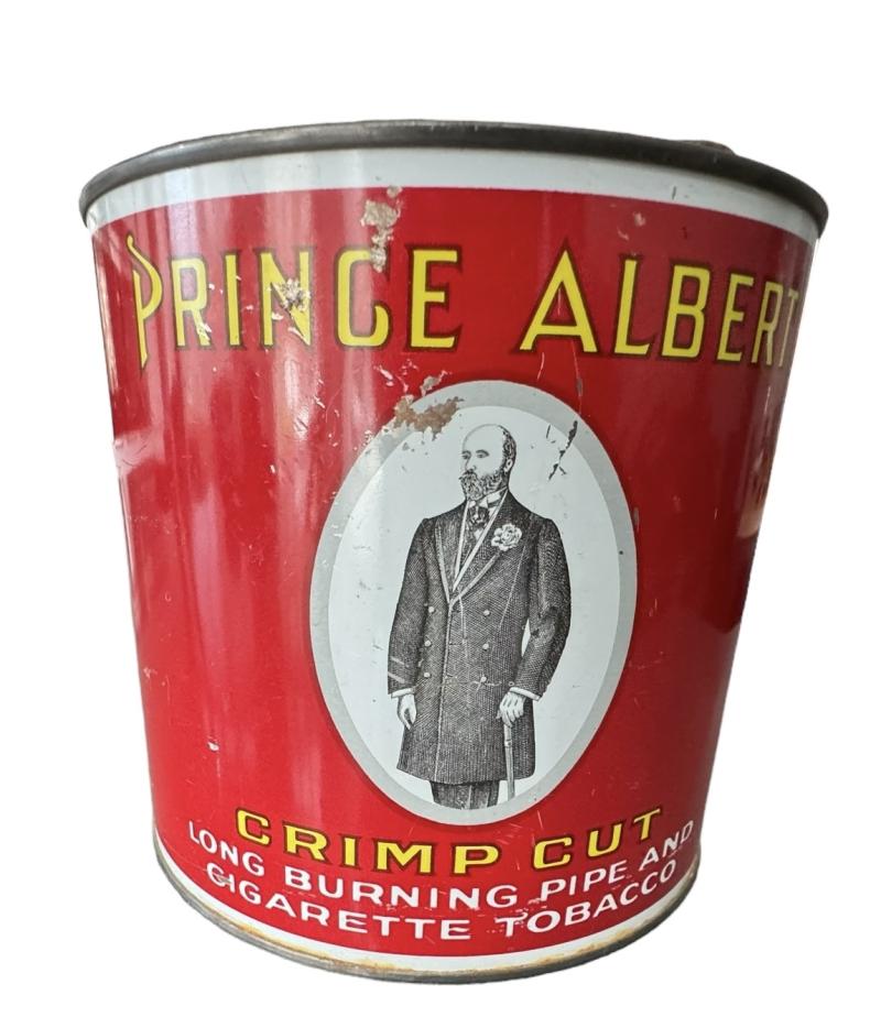 U.S. Large Prince Albert Pipe & Cigarette Tobacco Tin - Nice Used Condition