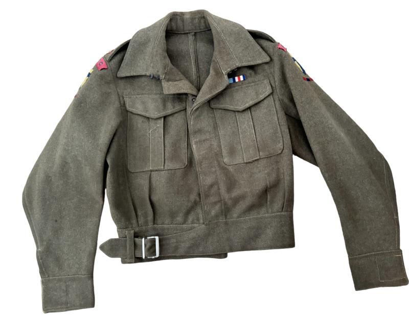 British 1937 Pattern Battle Dress Blouse To A 21st Army Group R.O.A.C. Captain - Named Nice Used Condition