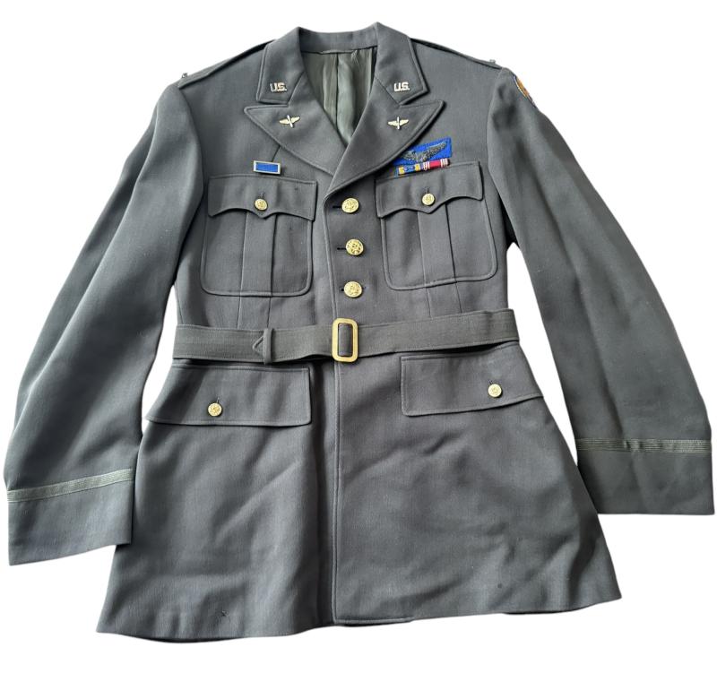 U.S. Officers Service Dress Original Mounted To Eight Air Force Pilot - Nice Used Condition