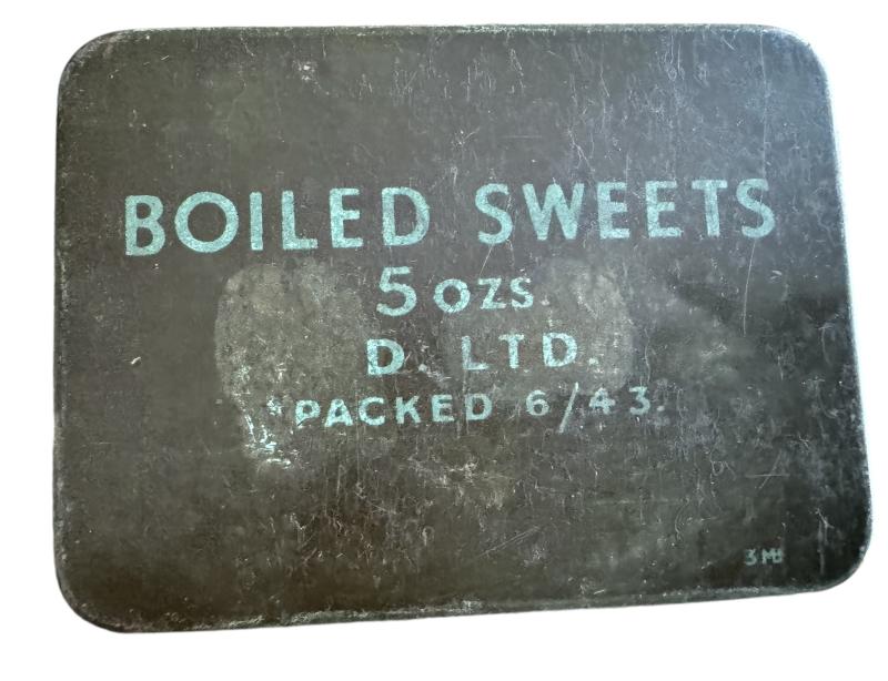 British Boiled Sweets Ration Tin 1943 - Nice Used Condition