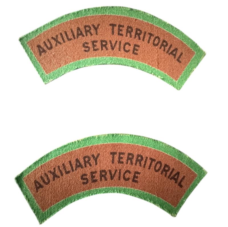 British Auxiliary Territorial Service (ATS) Shoulder Titles - Unissued Condition