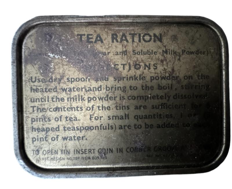 British Army Tea Ration Tin - Nice Used Condition