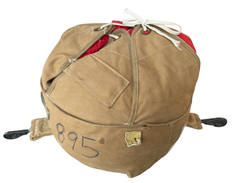 British (Airborne) Cargo Parachute For Dropcontainer Red - Nice Used Condition