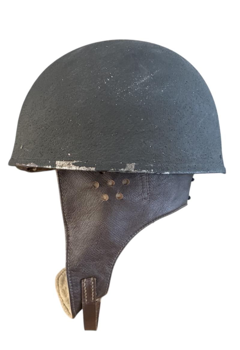 British Dispatch Riders i.e. Motorcyclist Helmet Large Size Size 7 1/4 Dated 1944 - Nice Used Condition