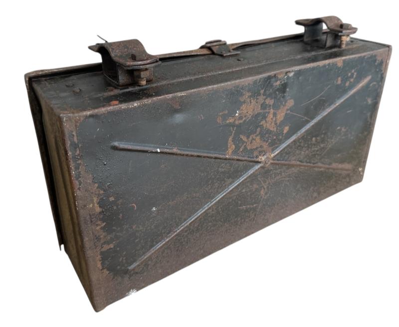 Wehrmacht Bicycle Grenade Box (Munitionskasten für Truppenfahrrad). The black metal box is missing the inner-frame. - Nice Used Condition