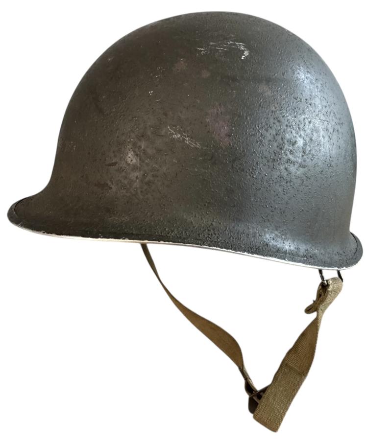 U.S. M1 Helmet With Seaman Paper Company Liner - Nice Used Condition