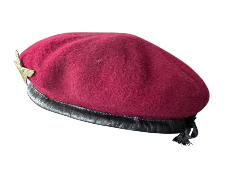 British (Airborne) Red Beret 1944 Kangol Wear Limited With Parachutisten Wing - Nice Used Condition