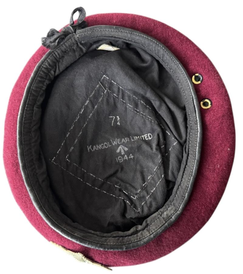 British (Airborne) Red Beret 1944 Kangol Wear Limited With Parachutisten Wing - Nice Used Condition