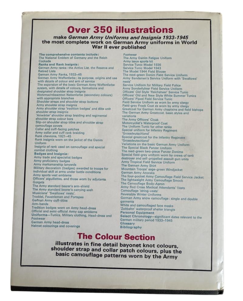 German Army Uniforms and Insignia 1933-1945 Brain L Davis Nice Used Condition