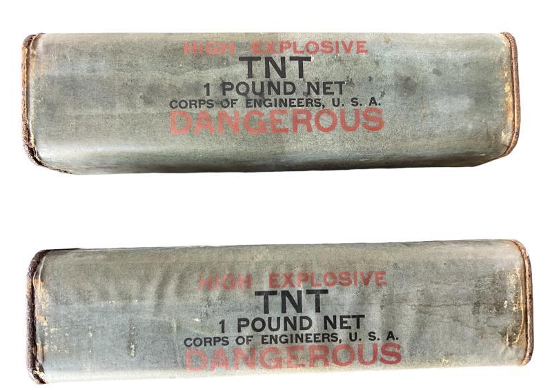 U.S. (Airborne) Two 1 Pound & Two Half Pound TNT Bars (Empty) - Set of Four