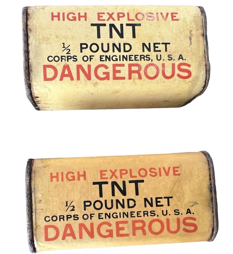 U.S. (Airborne) Two 1 Pound & Two Half Pound TNT Bars (Empty) - Set of Four