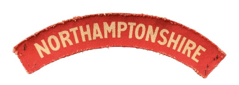 British Northamptonshire  Printed Shoulder Titles - Nice Used Condition