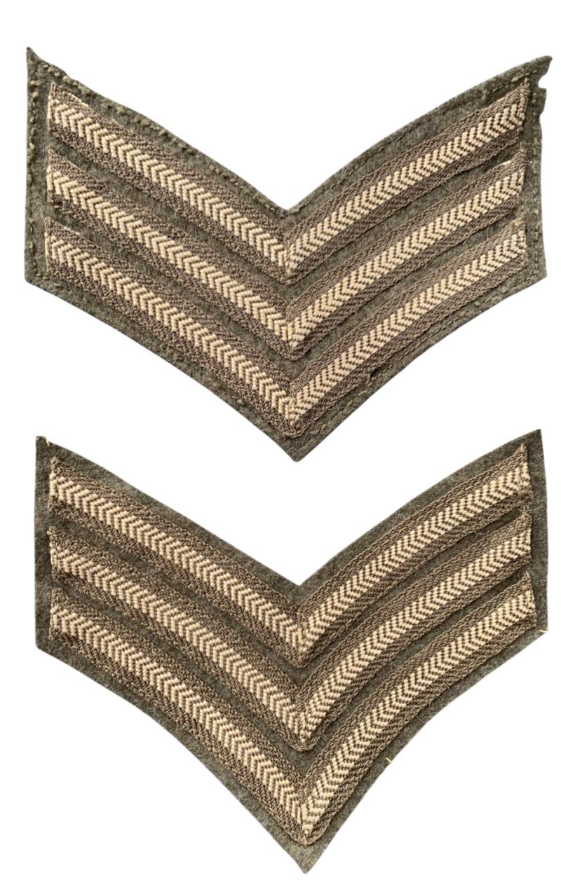 Pair Of British Sergeant Stripes - Nice Used Condition
